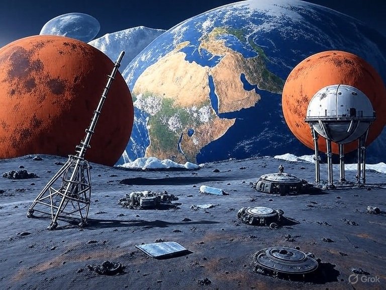 Expanding our reach to the solar system. Beyond a civilization on Mars, and a colony on the moon.