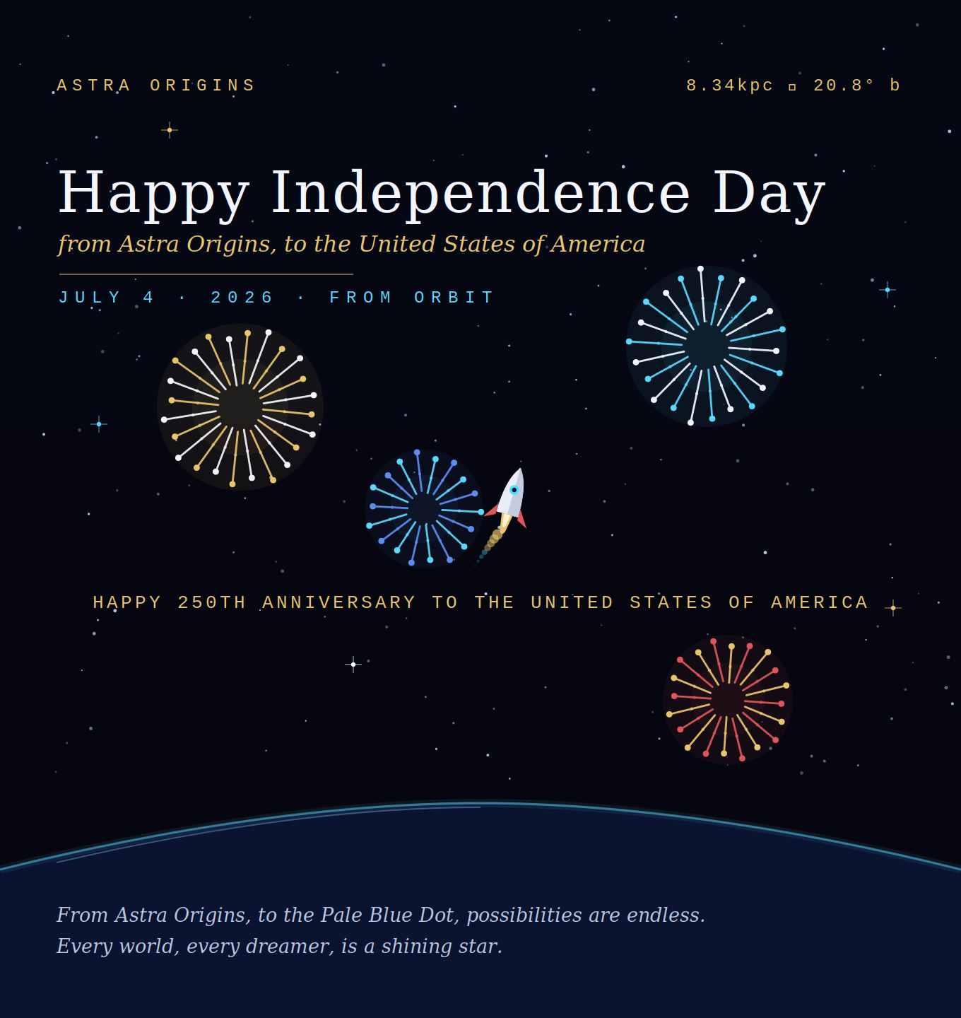 Happy 250th Stellar Anniversary to the United States of America!